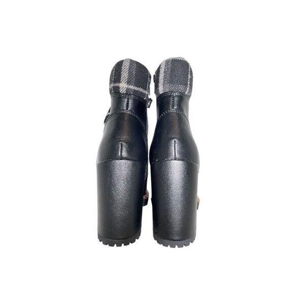 SUN STONE Womens Black Lace Up Octavia Round Toe Block Heel Hiking Boots 7 M - Picture 5 of 14